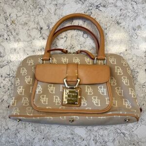 Vintage Dooney & Bourke Small Domed Pocket Satchel Sand color